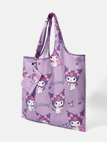 HELLO KITTY AND FRIENDS | SHEIN 1 件装，紫色骷髅头婴儿背心包，可折叠手提包，女士款。 - 淡紫色 - 查看 2