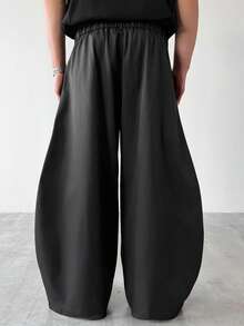 HUEFORM Pantalones rectos de unicolor casuales y de oficina para hombres - Negro - Ver 2