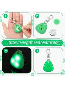PETSIN 1 Peça Colar Pendente de Estimação com LED de Cor Aleatória, Coleira de Cachorro à Prova d'Água com Luz, Adequada para Caminhadas ao Ar Livre, Luz de Tag de Coleira de Cachorro de Silicone com LED, Bateria Incluída - Multicolorido - Visão 13