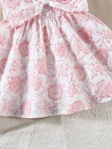 SHEIN 2025 Summer New Baby Girl Sweet Butterfly Decor Sleeveless Dress - Pink - View 10