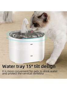 PETSIN 2.2L Cat Drinking Fountain, Automatic Silent Filter Drinking Water Dispenser, Suitable For Small And Medium-Sized Cat And Dog, USB Power Cord Without Adapter - multicolor - View 15