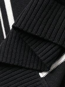 DAZY 男童条纹短袖Polo领针织衫 - 黑色 - 查看 7