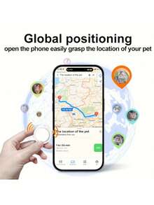 PETSIN Localizador GPS para mascotas - Dispositivo anti-pérdida - Rastreador de perros - Genio de seguimiento de collares - Apto para dispositivos iOS - Multicolor - Ver 9