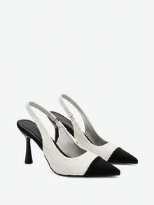 Eladyva Women Pumps - Hitam dan Putih - View 6