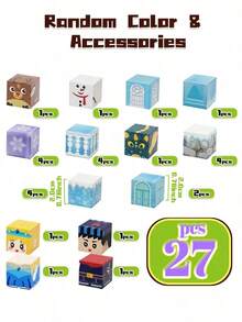 MINKOJA Đồ chơi xếp hình nam châm - Khối xếp hình nam châm cho trẻ em từ 3 tuổi trở lên, Đồ chơi khối lập phương nam châm cho trẻ em, Đồ chơi du lịch, Lễ Phục Sinh, Khối xếp hình, Bộ khối xếp hình, Khối nam châm - Màu - Xem 9