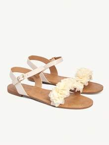 CUCCOO CHICEST Women's Flat Sandals, Minimalist And Practical Multifunctional Wedding Shoes Spring Shoes Bride Shoes - Apricot - View 8