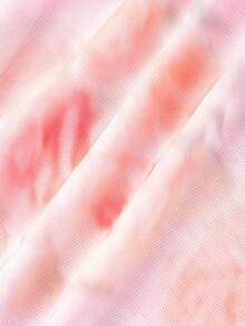 SHEIN MOD 女士深V领印花露背吊带浪漫连衣裙 - 粉色 - 查看 6