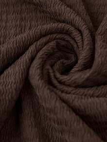 SHEIN Clasi 女士优雅纯色修身中长连衣裙，适合通勤 - 摩卡棕 - 查看 6