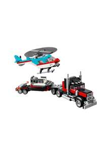 LEGO Creator 3-In-1 Flatbed Truck With Helicopter Kids 7Years+ 31146 - Multicolor - View 4