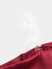 Girlism 少女露肩高腰复古风连衣裙 - 紅色 - 查看 6