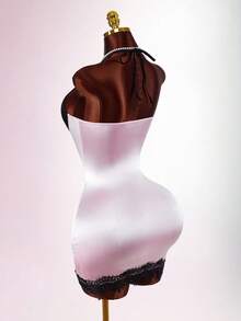 Amplova 2026 性感蕾丝深V收腰金属色迷你连衣裙（女款） - 彩色 - 查看 9