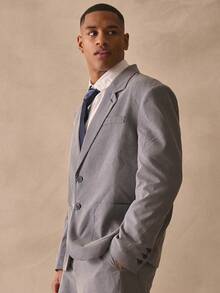 Musero Single Breasted Single Button Revere Collar Gingham Suit Blazer Jacket Tailored Double Side Pocketed Top Spring Summer Essentials - Black - View 3