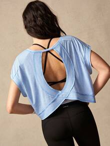 VARSIVA 女士字母印花日常健身背心式运动文胸 - 黑色 - 查看 6