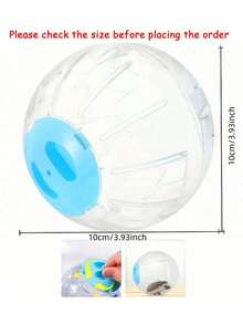 Cute Hamster Exercise Ball, Transparent Hamster Running Ball, Small Pet Hamster Wheel With Random Colors - Fun & Activity Toy For Hamsters, Gerbils, Mice - Multicolor - View 3