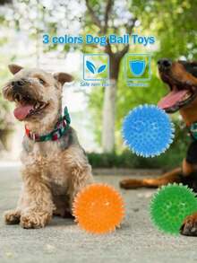 1pc/2pcs/3pcs/4pcs Pet Chew Squeaky Ball Soft TPR Floating Dog Pool Toy, Reduce Anxiety, Fetch Toy, Teeth Cleaning, Interactive Dog Toy, Suitable For Small & Medium Pets, No Battery - Multicolor - View 4