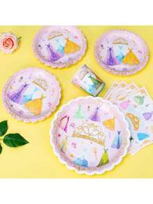 Pratos, Guardanapos e Copos Descartáveis Verde Sálvia, Pratos, Guardanapos e Copos Verde Sálvia para Suprimentos de Festa, Adequado para 25 Convidados, Pratos de Papel Descartáveis e Utensílios de Mesa para Festa Adequados para Aniversários, Casamentos e Piqueniques Familiares - Multicolorido - Visão 5