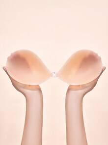 LUVLETTE 可重复使用自粘式无肩带无痕硅胶提拉文胸，附赠乳贴，旅行必备，青铜色乳贴 - 銅色 - 查看 8