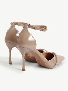 CUCCOO CHICEST Women's Pointed Toe Buckle Design Fashionable High Heels For Daily Wear - Baby Pink - View 4