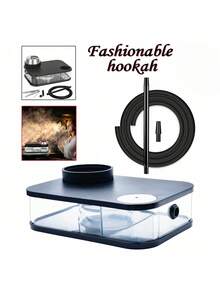 1pc Hookah Set, Including 1 Hookah Pipe, Acrylic Hookah Bottle, Silicone Bowl And Lid, Heart-Shaped Design, A Valentine'S Day Gift For Couples. - Multicolor - View 1