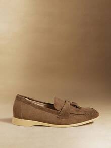 Rosivie Ladies' Commuting Slip-On Flat Shoes - Coffee Brown - View 1