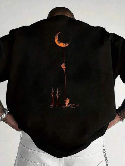 A men's with a round neck casual fit and short , elegant and casual style, suitable for daily outings, school, and summer essentials