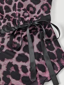 SHEIN MOD 豹纹领结两件套 - 彩色 - 查看 3