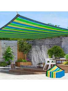 Những tấm lưới che nắng chống tia cực tím có khoen này có khả năng chống rách và dễ dàng lắp đặt trên ban công, sân hiên và hồ bơi - mang lại khả năng chống nắng, che nắng và sự riêng tư tuyệt vời. - màu xanh lá - Xem 3