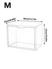1个多用途透明收纳盒 - 防尘展示盒，适用于模型、工具和书籍 | 透明整理盒、产品展示架、包包及配件收纳、玩具收纳、鞋子收纳、化妆品收纳 - 彩色 - 查看 9