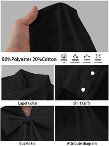 BizChic Women's Casual Elegant Knotted Button Solid Color Long Sleeve Shirt, Suitable For Office, Formal Occasions, Commuting, Daily Casual, Romantic, Y2K Style, 90s Retro, Versatile For Party, Wedding, Graduation, Daily Wear - Black - View 10