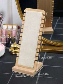 1pc/2pcs Creative Bamboo Necklace Display Stand, Fashionable Jewelry Organizer Back To School - One Size - View 2