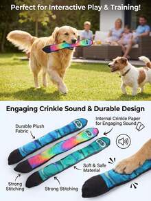 PETSIN 可爱眼镜蛇造型毛绒狗狗玩具，带BB音效，可与狗狗互动玩耍 - 彩色 - 查看 2