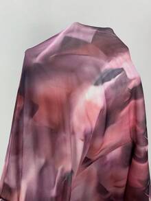 SHEIN Lady 优雅通勤扎染印花修身中长连衣裙 - 彩色 - 查看 9