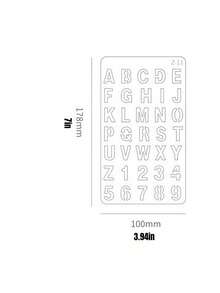 20 Pcs A6 English Letter Hollow-Out Painting Templates, Graffiti Spray Painting Lace Rulers - Sets - View 2