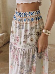 Swim Oasis Elegant Printed Woven Relaxed Skirt For Vacation - Multicolor - View 5