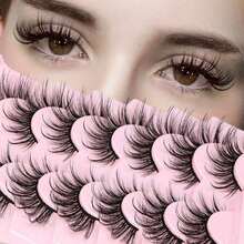 7 Pairs Faux Mink Lashes With Wispy Fairy, Cat Eye And Spiky Strip Design, Natural Look, For Eyelash Extension - Natural Lashes - View 2