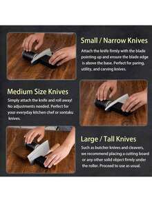 Rolling Knife Sharpener For Straight Edge Knife Sharpener Kit With 15/20° Degree Magnetic Angle For Kitchen Knives Whetstone Set - Black - View 9