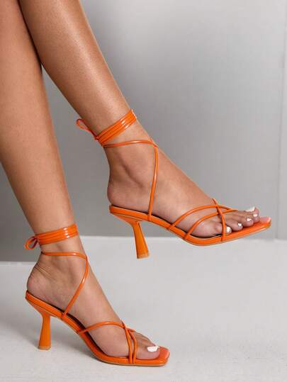 CUCCOO SZL 时尚低跟绑带凉鞋，适合夏季毕业舞会、度假等场合，优雅百搭，派对必备，时尚吸睛，春季春假、复活节、圣诞节皆宜。