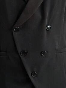 Officeau Áo ghi lê nam hai hàng khuy không có áo - màu đen - Xem 7