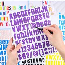 1 Set Of 12pcs Color Palette Letter And Number Stickers, Creative Screen Protector, Phone Case Back Card Stickers, Journal Stickers, And Card Stickers. - suit - View 15