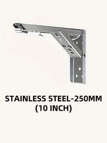 Stainless Steel Foldable Shelf Bracket (2 Packs) Spring-Movable Space-Saving DIY Wall-Mounted Partition Triangular Support Shelf Bracket For Tables And Benches, Includes Screws - Multicolor - View 13