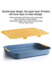 1pc - Double-Layer Square Drainable Pet Toilet Made Of Pp Material, Removable And Washable, Suitable For Rabbits, Guinea Pigs And Other Small Animals, Suitable For All Seasons. - Multicolor - View 5