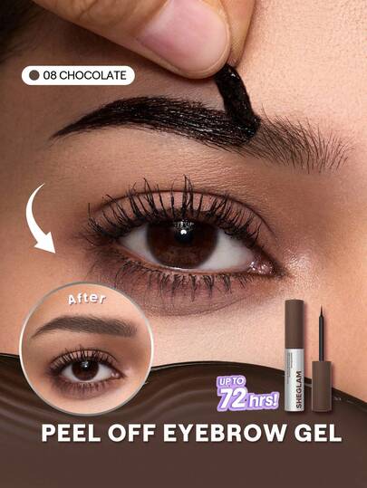 SHEGLAM Tint Lock Tattoo Peel Off Brow Gel-Chocolate Brand Beauty Makeup Face Paint Cosmetic For Women Girls Perfect For Winter Spring Ideal For Y2K Fancy Fashion Suitable For Birthday Gift Party Ready Best Color