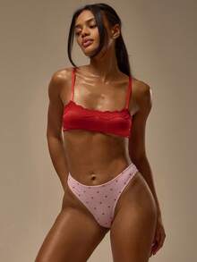 MUSERA ESSENTIALS 印花高腰丁字裤三件装 性感内衣 约会可爱晚宴必备 春夏度假 - 彩色 - 查看 15