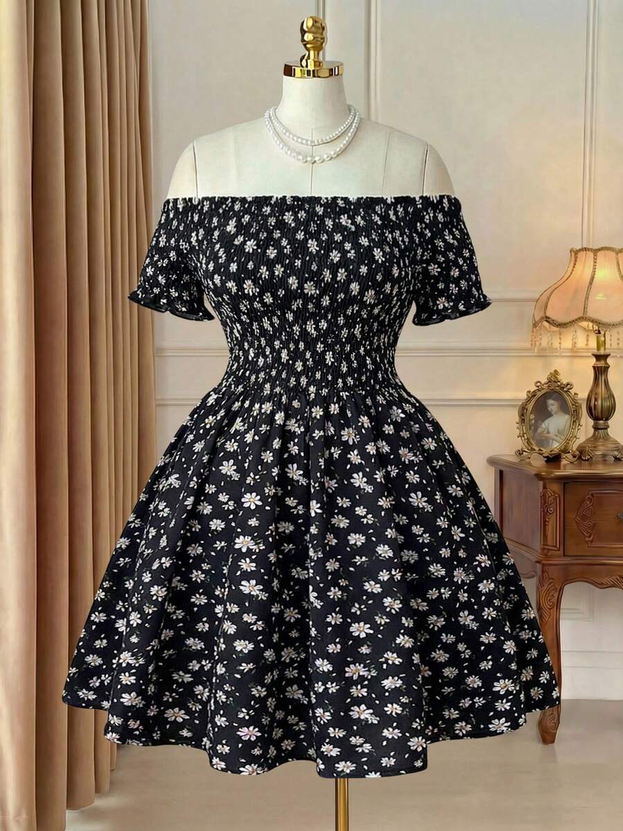 GlowEve CURVE Vestido versátil de talla grande para mujer, con estampado de moda, apropiado para citas, momentos románticos, vacaciones y uso casual, adecuado para primavera y verano - Multicolor - Ver 1