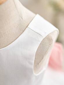 SHEIN Đầm công chúa phồng không tay cho bé gái, mẫu mới mùa hè, phù hợp cho bé gái, đầm dự tiệc, đầm công chúa thời trang. - Nhiều màu - Xem 4