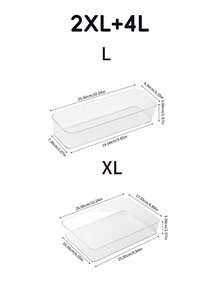 桌面化妆品收纳盒，透明塑料抽屉组合收纳套装，透明梳妆台收纳盒，精致收纳盒，桌面抽屉隔断收纳盒，适用于收纳化妆品、珠宝、厨房小工具、卧室、浴室、办公室、派对桌面抽屉装饰 - 無色 - 查看 9