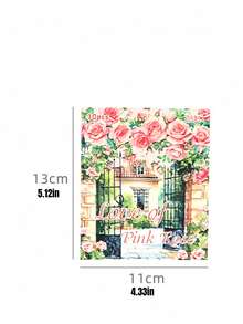 1 Set Of 6 Pcs Garden Dream Retro Journal Sticker Pack - Washi Paper Journal Material Stickers DIY Creative Stickers - suit - View 1
