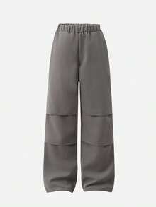 SHEIN Casuvi Kids 男童休闲日常通勤字母印花短袖T恤和松紧腰裤套装，春夏秋季 - 彩色 - 查看 9