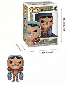 Funko Pop！动画版海贼王弗兰奇 #329 乙烯基人偶，3.75英寸收藏人偶，橱窗式包装，动漫迷和收藏家的展示玩具礼品 - 彩色 - 查看 2