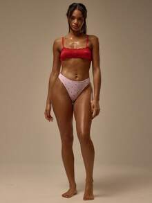 MUSERA ESSENTIALS 印花高腰丁字裤三件装 性感内衣 约会可爱晚宴必备 春夏度假 - 彩色 - 查看 14